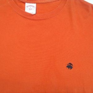 346 Brooks Brothers cotton knit crew neck Orange